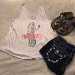Arizona Jean medium white mermaid tank top